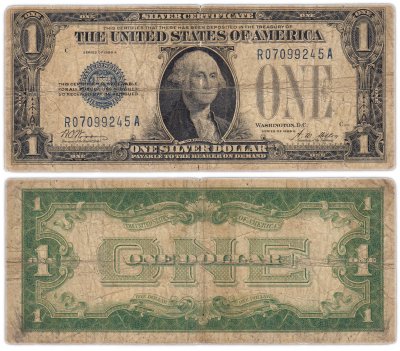 купить США 1 доллар 1928 series 1928A Silver Certificate, Woods-Mellon