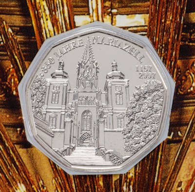 купить Австрия 5 евро 2007 "850 лет Мариацелль" BU