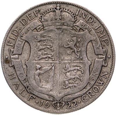 купить Великобритания 1/2 кроны (crown) 1922