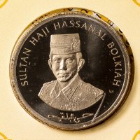 Купить Бруней 3 доллара 1997 30 лет АСЕАН в официальном буклете