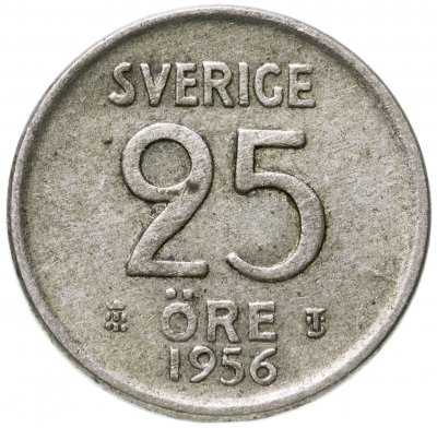 купить Швеция 25 эре (ore) 1956