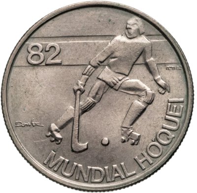 купить Португалия 2,5 эскудо (escudos) 1982 "Чемпионат мира по хоккею на роликах"