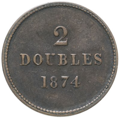 купить Гернси 2 дубля (doubles) 1874