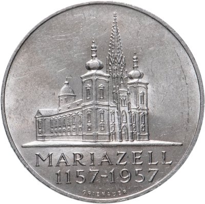 купить Австрия 25 шиллингов (shillings) 1957 800 лет Базилике Мариацелля