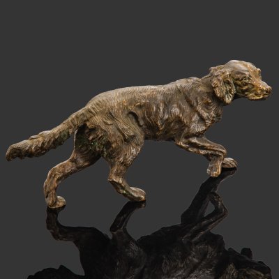 купить Статуэтка "Сеттер на охоте", бронза, литье, Западная Европа, 1960-1980 гг.