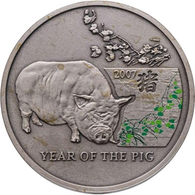 купить Остров Ниуэ 1 доллар 2006 "Год свиньи 2007 - лунный календарь"