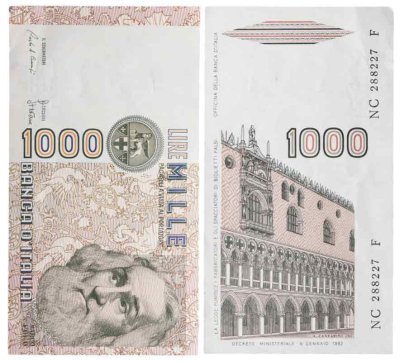 купить Италия 1000 лир 1982 года
