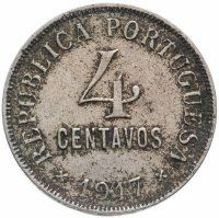 Купить Португалия 4 сентаво (centavos) 1917