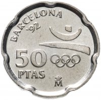 купить Испания 50 песет (pesetas) 1992 "XXV летние Олимпийские Игры, Барселона 1992 /Эмблема Олимпиады/"