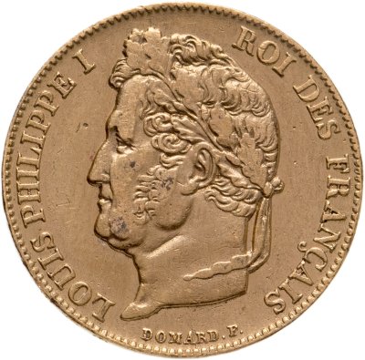 купить Франция 20 франков (francs) 1840 с портретом Луи-Филиппа I