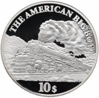 Купить Острова Кука 10 долларов 2008 «Поезд Big Boy»