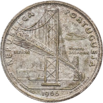 купить Португалия 20 эскудо (escudos) 1966 Открытие моста Антониу Салазара