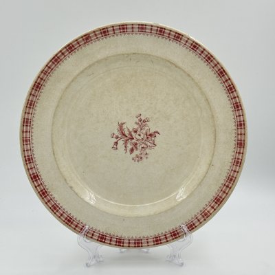 купить Тарелка сервировочная "Чертополох" из серии "Victoria tartan", Westhead Moore & Co., фаянс, деколь, Великобритания, 1850-1899 гг.