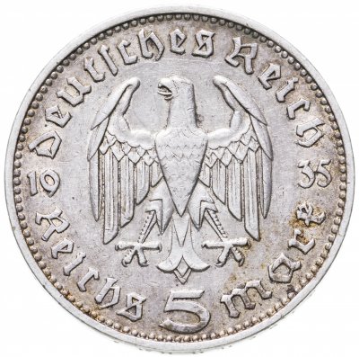 купить Германия Третий рейх 5 рейхсмарок (reichsmark) 1935 Гинденбург