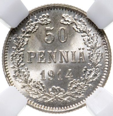купить 50 пенни (pennia) 1914 S в слабе ННР MS66