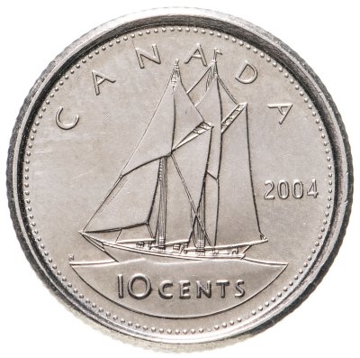 купить Канада 10 центов (cents) 2004