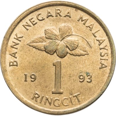купить Малайзия 1 ринггит (ringgit) 1993