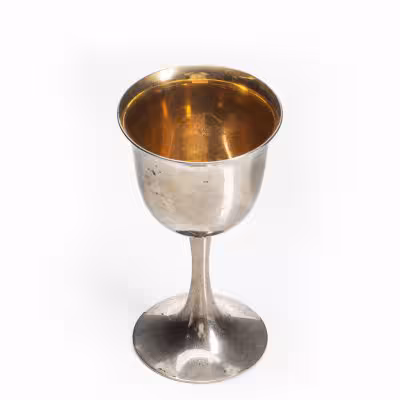купить Рюмка лаконичной формы, сплав металла, золочение, СССР, 1970-1990 гг.