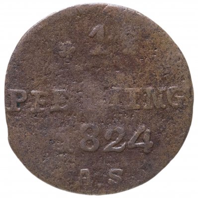 купить Германия (Росток) 1 пфенниг 1824