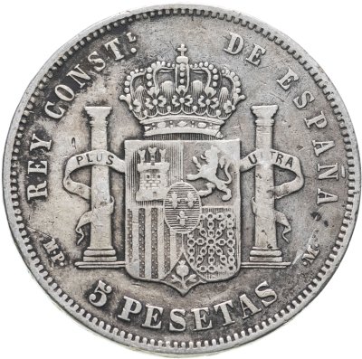 купить Испания 5 песет 1890 MP-M