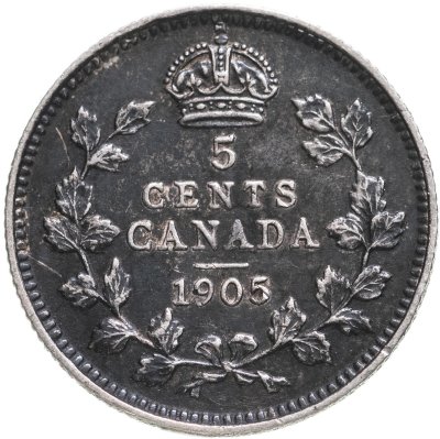 купить Канада 5 центов (cents) 1905