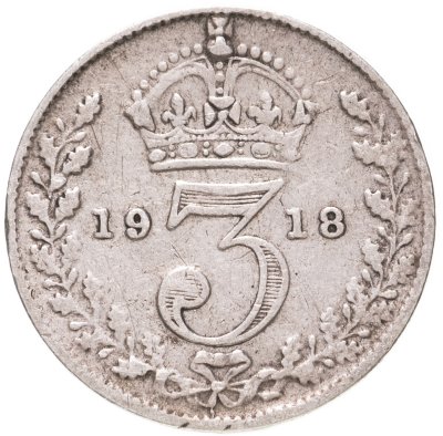 купить Великобритания 3 пенса (pence) 1918