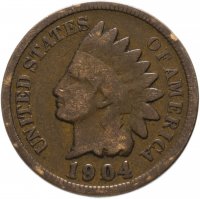 Купить США 1 цент (cent) 1904 Indian Head Cent