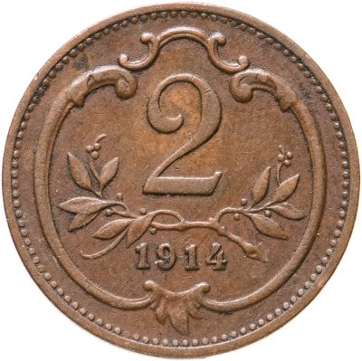 купить Австрия 2 геллера (heller) 1914