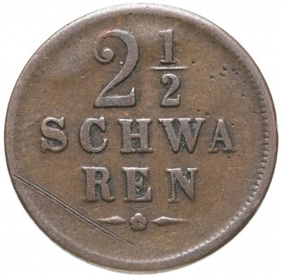 купить Германия, Бремен 2 1\2 шварена 1853