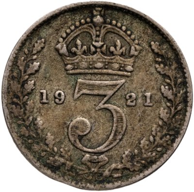 купить Великобритания 3 пенса (pence) 1921