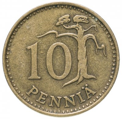купить Финляндия 10 пенни 1968
