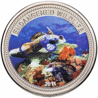 Купить Палау 1 доллар 2011 "Подводный мир - Вымирающие виды - Рыба type 4"
