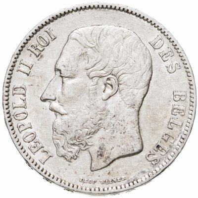 купить Бельгия 5 франков (francs) 1871