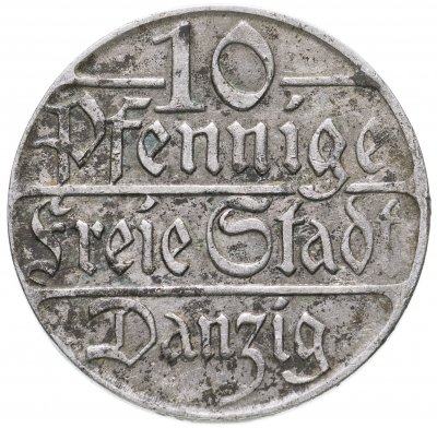 купить Данциг 10 пфеннигов (pfennig) 1923