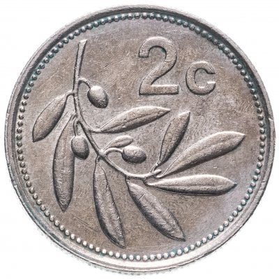 купить Мальта 2 цента (cents) 1991-2002 герб