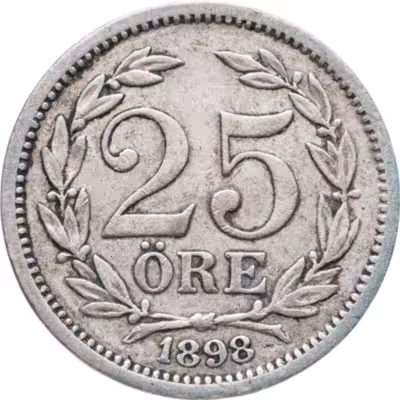 купить Швеция 25 эре (ore) 1898