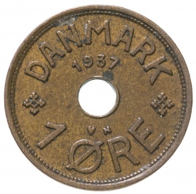 купить Дания 1 эре (ore) 1937