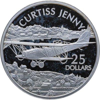 купить Соломоновы Острова 25 долларов (dollars) 2003 Самолёты - Curtiss JN-4 Jenny