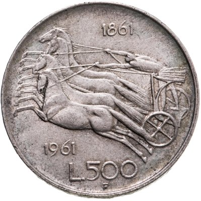 купить Италия 500 лир (lire) 1961 "100 лет со дня объединения Италии"