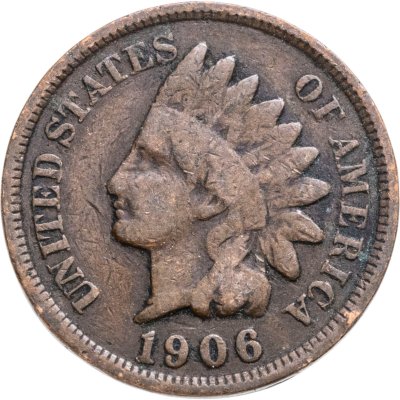 купить США 1 цент (cent) 1906 Indian Head Cent