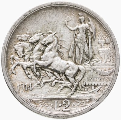 купить Италия 2 лиры 1914