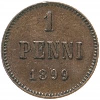 купить 1 пенни (penni) 1899, монета для Финляндии
