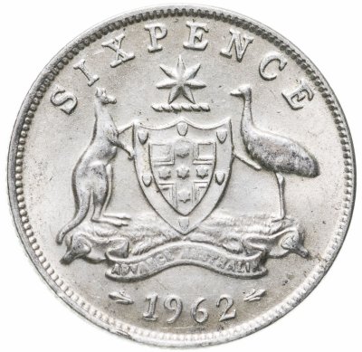 купить Австралия 6 пенсов (pence) 1962