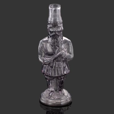 купить Бутылка фигурная для хлебного вина "Балалаечник", Стекольный завод Костерёвых, Торговый Дом Елисеева, стекло, пресс, стекло, пресс, Российская империя, 1890-1910 гг.