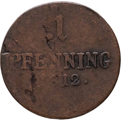 купить Бавария 1 пфенниг 1812