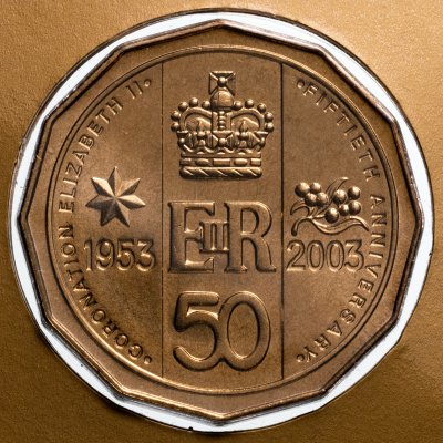 купить Австралия 50 центов 2003 "50 лет Коронации Елизаветы II" Конверт гашения первого дня с маркой