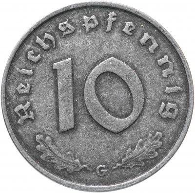 купить Германия (Третий рейх) 10 рейхспфеннигов (reichspfennig) 1944 "G"