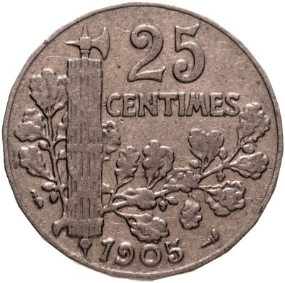 купить Франция 25 сантимов 1905