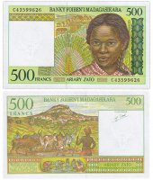 Купить Мадагаскар 500 франков 1994 (Pick 75a)