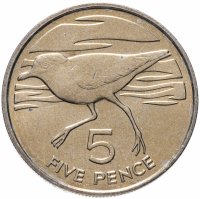 Купить Острова Святой Елены и Вознесения 5 пенсов (pence) 1984
